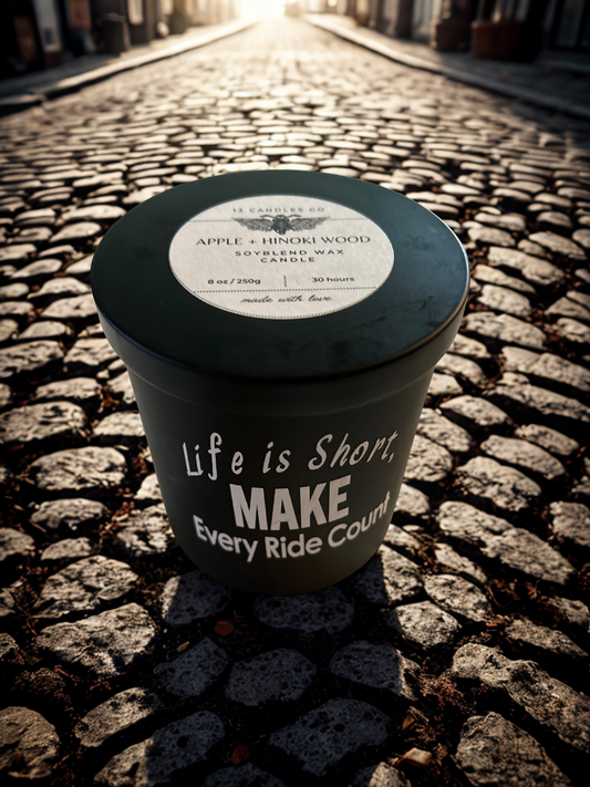 Life Is Short Apple + Hinoki Wood